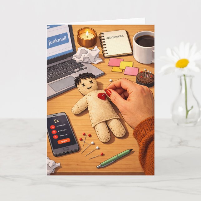 Cartão Breaking Up Is Hard To Do Unbothered Illustration (Planta pequena)