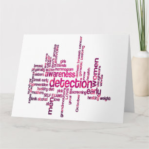 Cartão Breast Cancer Awareness Cloud Art