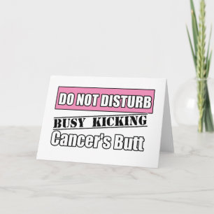 Cartão Breast Cancer Do Not Disturb Kicking Butt