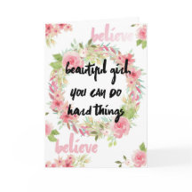 Breast Cancer Encouragement Card With Pink Roses