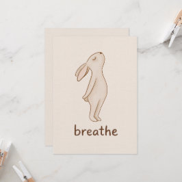 Cartão Breathe Bunny Minimal Card