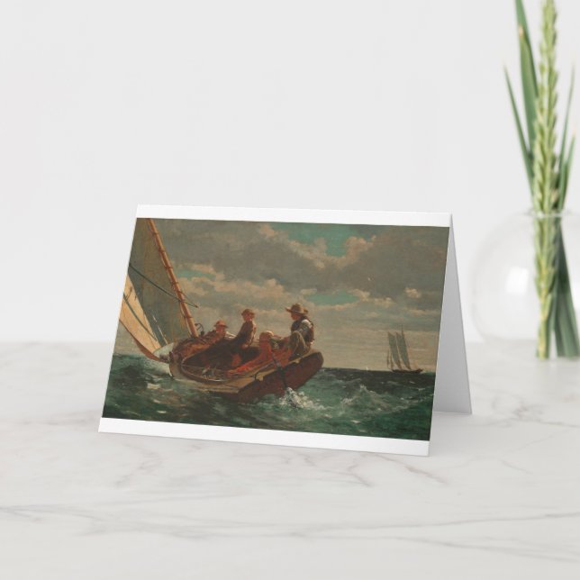 Cartão Breezing Up Winslow Homer (Frente)