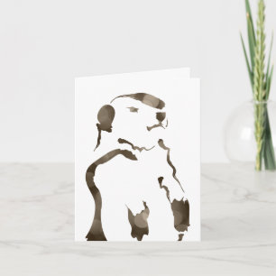 Cartão brehog bokeh