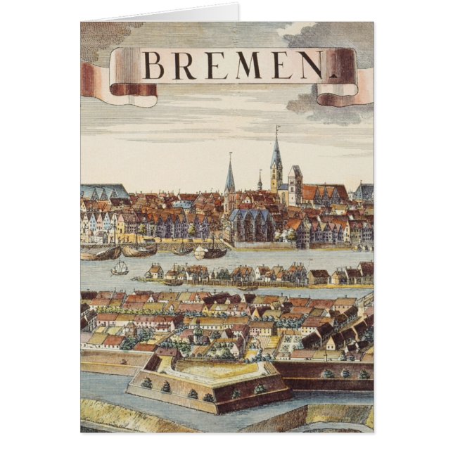 Cartão Bremen, Alemanha, 1719 (Frente)