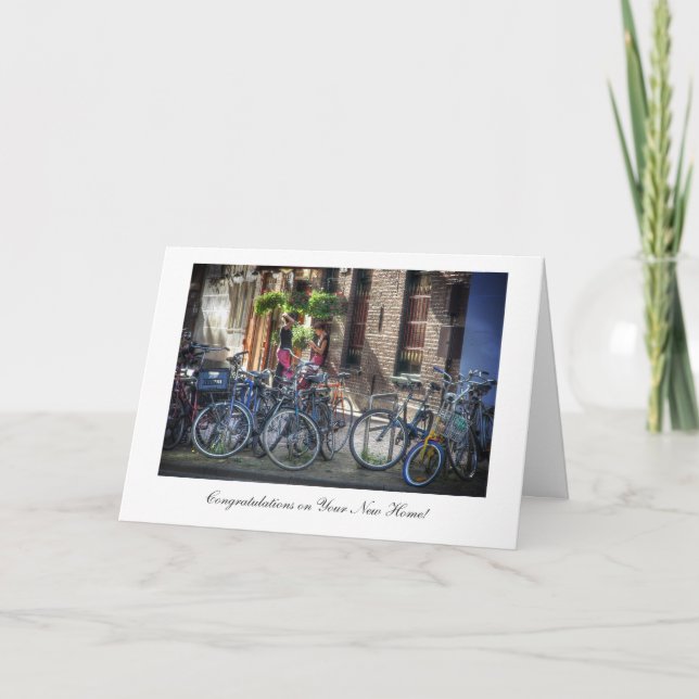 Cartão Breve Parabéns em Amsterdã sobre Nova Casa (Frente)