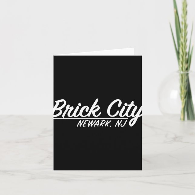 Cartão Brick City Newark Nj City New Jersey Hometown Retr (Frente)