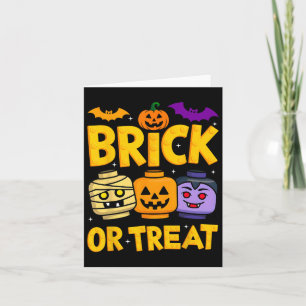Cartão Brick Ou Tratar O Master Builder Do Halloween Bloq