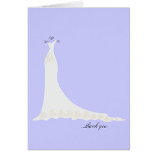 Cartão Bridal Obrigado Notas {Violet}