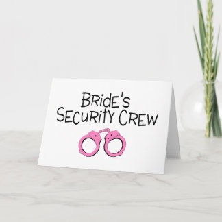 Cartão Brides Security Crew Pink Handcuffs