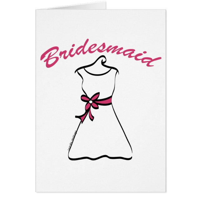 Cartão Bridesmaid (Frente)