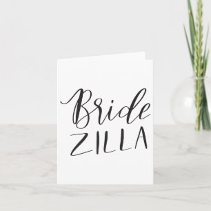 Cartão Bridezilla Womens Engraçado Casamento Bridal Noiva