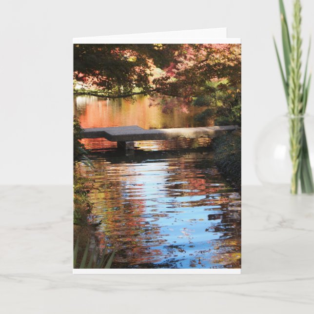 Cartão Bridge in the Garden Greeting card (Frente)