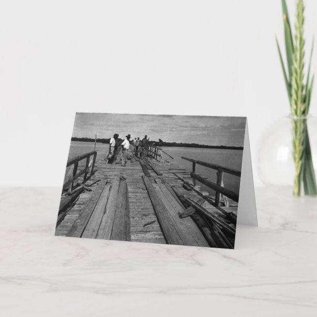 Cartão Bridge, Marco Island, Florida, 1935 (Frente)