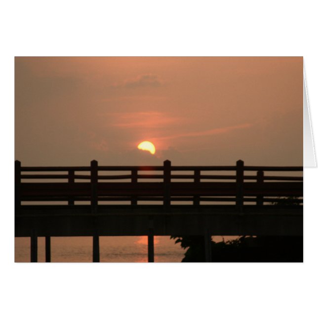 Cartão "bridge sunset" de Larry Coressel (Frente Horizontal)