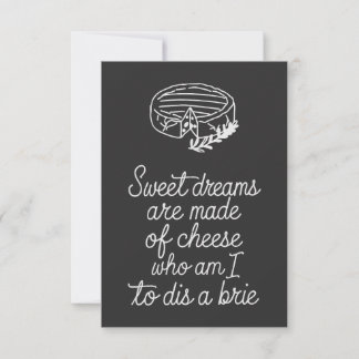 Cartão Brie Cheese Lover