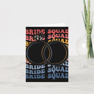 Cartão Brigada Noiva Groovy Partido Bridal Bridesmaid