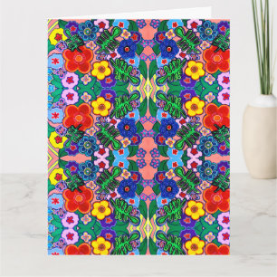 Cartão Bright Abstrato Flower Art