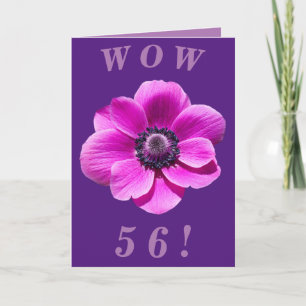 Cartão Bright and Bold Floral 56th Birthday Card