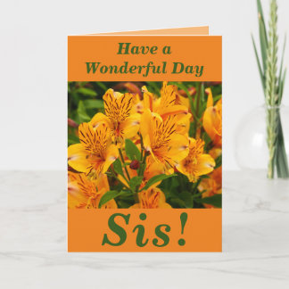 Cartão Bright and Bold Floral Birthday Card for Sis
