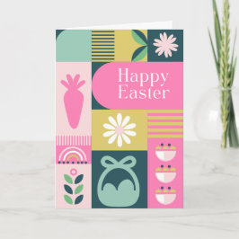 Cartão Bright Different Colours Easter Card
