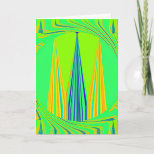 Cartão Bright Edgy Geometry Neon Pattern Art Design
