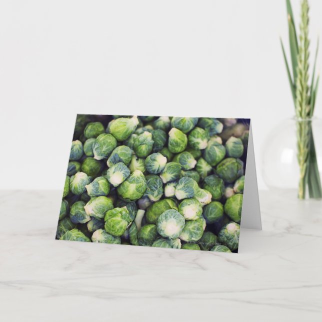 Cartão Bright Green Fresh Brussels Sprouts (Frente)