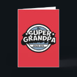 Cartão Bright Red Super Grandpa<br><div class="desc">Super Grandpa. Pop graphic design. Style comics. Art by José Ricardo.</div>