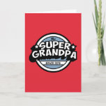 Cartão Bright Red Super Grandpa<br><div class="desc">Super Grandpa. Pop graphic design. Style comics. Art by José Ricardo.</div>