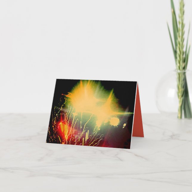 Cartão Bright Spark Fireworks notecard (Frente)