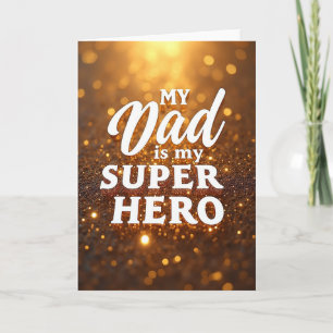 Cartão Brilhando Meu Herói Carta do Papai