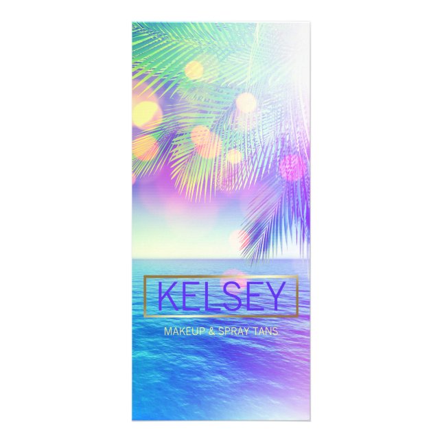 Cartão brilhante da cremalheira da palmeira (Frente)