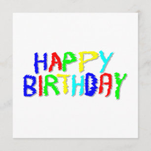 Cartão Brilhante e Colorida. Feliz aniversário.