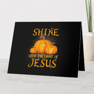 Cartão Brilhe Com A Luz Do Jesus Natal Cristão De Hallowe