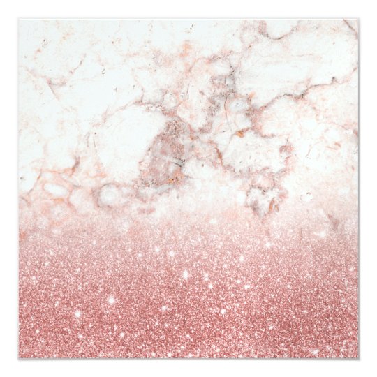 Cartão Brilho cor-de-rosa Ombre de mármore branco do ouro