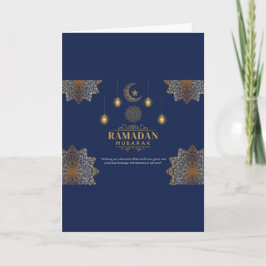 Cartão Brilho da Lanterna Elegante Saudação de Ramadan