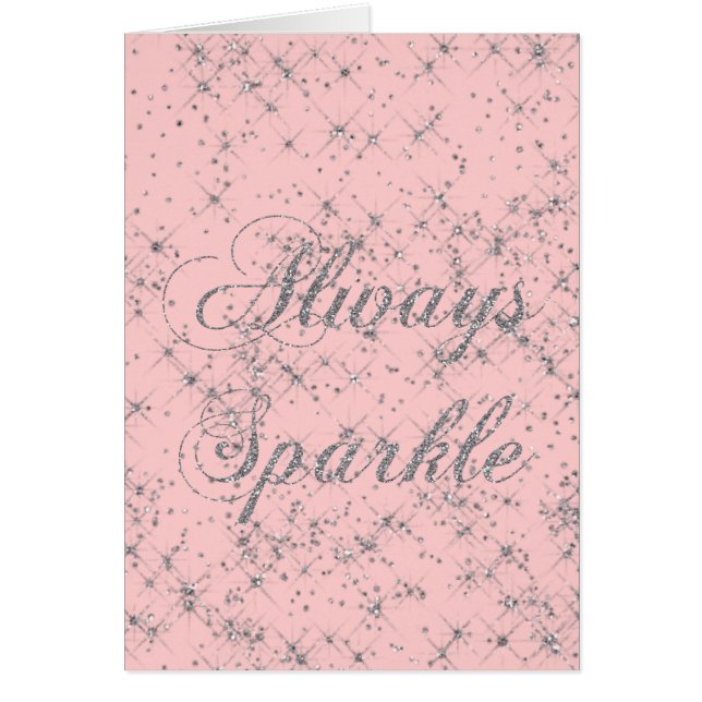 Cartão Brilho da prata da faísca (Frente)