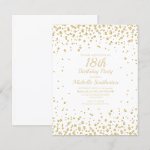 Cartão Brilho de Diamante Ouro Branco para Aniversário de