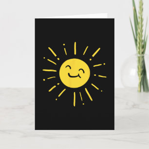 Cartão Brilho do Sol Sorriso Fofo Adorável Amor de Verão 