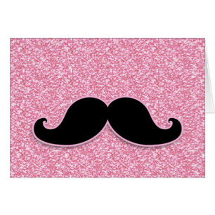 CARTÃO BRILHO PRETO FEMININO DO ROSA DO BIGODE IMPRESSO