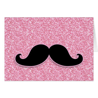 CARTÃO BRILHO PRETO FEMININO DO ROSA DO BIGODE IMPRESSO