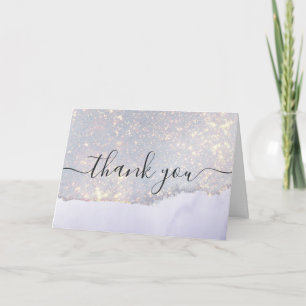 Cartão Brilho Roxo Holográfico Luxo Glam Agradecimento