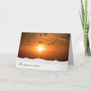 Cartão brilho solar com gaivotas para simpatia