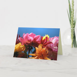 Cartão Brilliant Dahlias Mother's Day