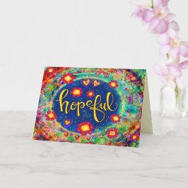 Cartão Brincadeira Bonito Floral Esperançosa