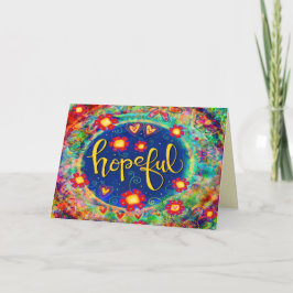 Cartão Brincadeira Bonito Floral Esperançosa