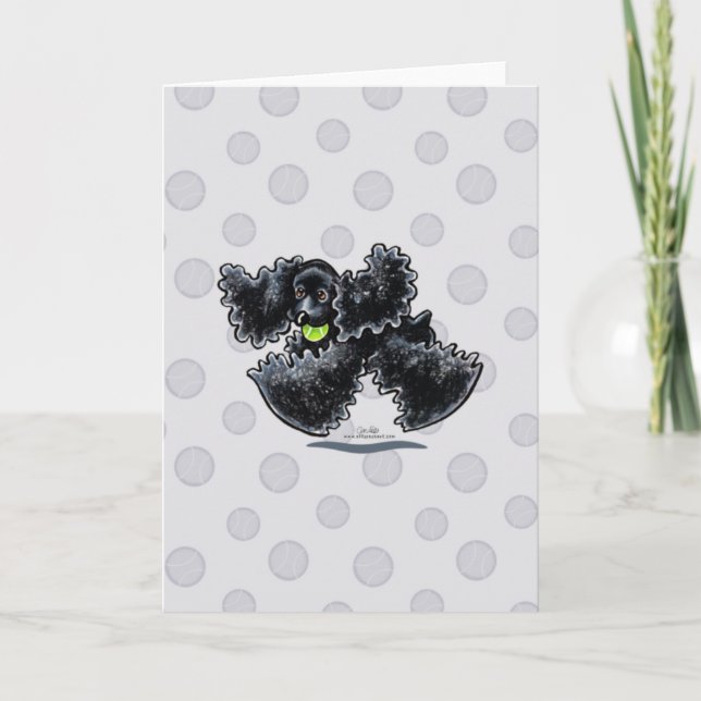 Cartão Brincadeira do Cocker Negro (Frente)