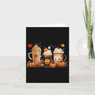 Cartão Brincadeira Halloween Pumpkin Spice Latte Café Que