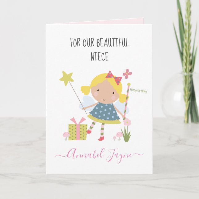 Cartão Brincadeiras de aniversário da Niece (Frente)