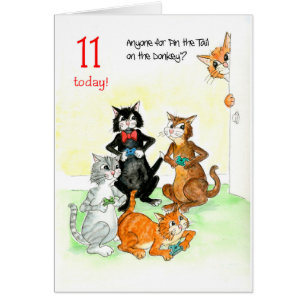 Cartão Brincadeiras Jogando 11 de Jogo de Vídeo Aniversár