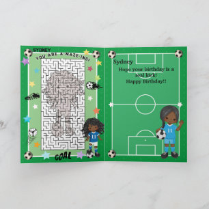 Cartão Brincadeiras Negras Futebol Você É Um Aniversário